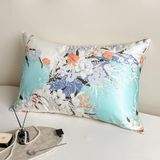 Kussensloop Bol Kussensloop van 100% echte moerbeizijde voor haar en huid met rits, gezond, huidvriendelijk, verkoelend beide zijden kwaliteit 6A pure zijden bed bloemen kussenslopen, bloemenprint, 1 stuk