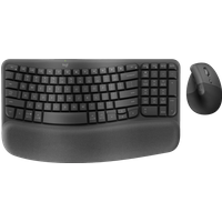 Logitech Wave Keys Draadloos Ergonomisch Toetsenbord + Logitech Lift Ergonomische Muis