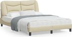 Maison Exclusive - Cadre de lit sans matelas "Hvar" crème 140x200 cm tissu