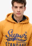 Superdry Standard Script Hoodie Heren XL Thrift Gold Marl