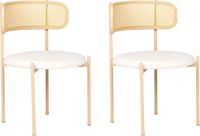 Beliani ANDOVER - Chaise de salle à manger rétro, set de 2, brun clair, métal, 120 kg