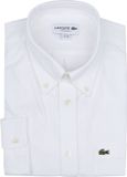 Lacoste Oxford Overhemd Wit - Katoen - Lange Mouw - Regular Fit - Casual