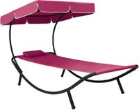 Prolenta Maison Exclusive - Ligbed met zonnescherm en kussen, roze