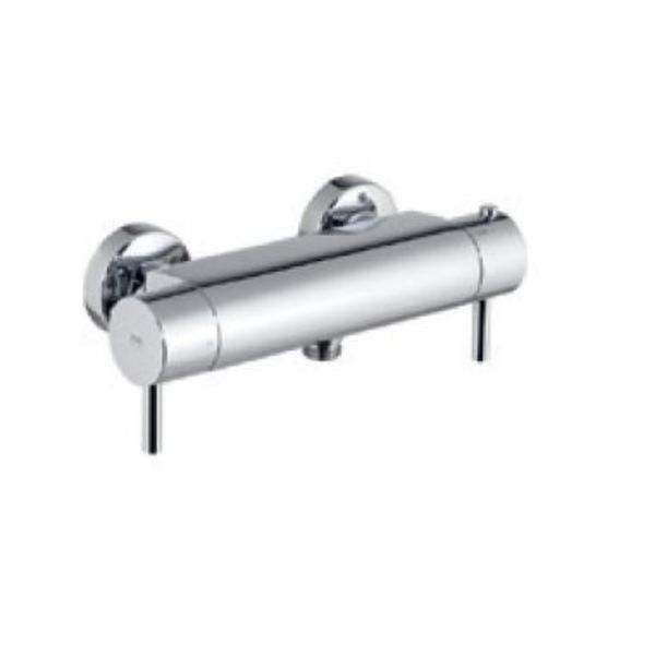Hotbath Cobber Douchethermostaat - Geborsteld Nikkel - 2-knop - Opbouw