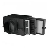 Boîtier de filtre avec 3 filtres, y compris filtre HEPA et filtre à charbon actif, adapté aux conduits de 100 mm