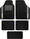 Sparco Origin automattenset - 5 stuks - zwart/grijs PVC - universeel, antislip en wasbaar - sport- en beschermend ontwerp