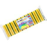 HOMESmith Absorberende keukengerechten, afwassponzen, schuim, geel en groen, pak van 10