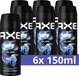 AXE Click Bodyspray Deodorant - 6 x 150ml - Voordeelverpakking