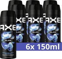 AXE Click Bodyspray Deodorant - 6 x 150ml - Voordeelverpakking