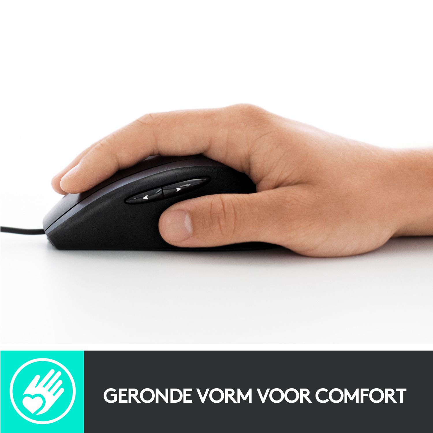 Logitech Advanced Corded M500s - Bedrade muis - Zwart
