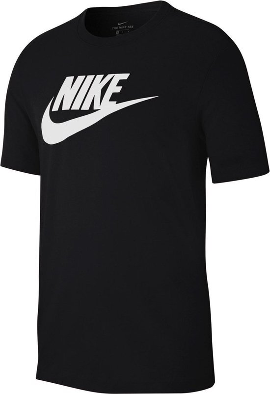 Nike Sportswear Icon Futura Tee Sportshirt - Maat M - Mannen - zwart/wit