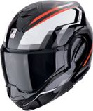 Scorpion EXO-Tech Evo Furio Zwart Grijs Rood Systeemhelm Maat S