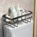 Toiletrek badkamer organizer, metalen toiletstandaard toiletpapierhouder, 34 x 15 x 16 cm