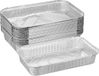 Merkloos Relaxdays aluminium bakjes bbq - set van 25 - 31 x 21 cm - lekbakjes - zilver