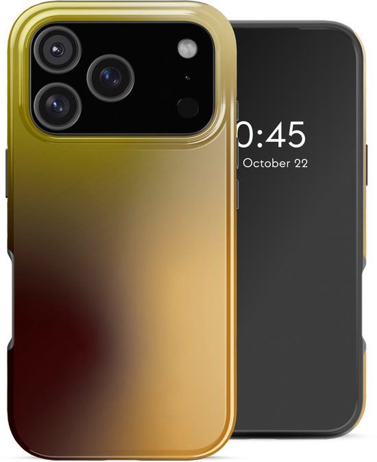 Selencia Hoesje - Geschikt voor Apple iPhone 17 Pro Max - Backcover geschikt voor MagSafe - Gradient Olive Dust