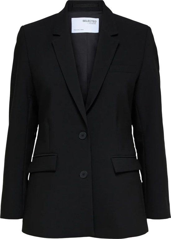 Selected Femme Rita LS Classic Blazer Black - Women - Size 36 - Black - Polyester - FW2024