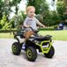Quad électrique pour enfants de 3 ans et plus, batterie 12 V, phares, lecteur MP3, vitesse réglable, panier, capacité de charge de 30 kg, vert