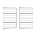Panneau mural String Gris foncé, 50x30 cm, lot de 2