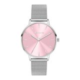 Tamaris Dames Polshorloge Roze Metaal Quartz Analoog 4 cm