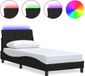 vidaXL Bedframe "Hanko" 80x200 cm stof zwart