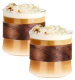 Ensemble de 2 tasses à expresso avec anneau en bois