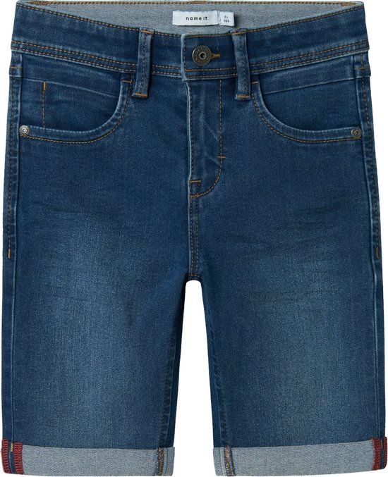 NAME IT NKMSILAS Slim Fit Denim Shorts - Boys - Medium Blue Denim - Size 176