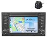 Audi Autoradio met achteruitrijcamera voor Audi A4 8E 8H B6 B7 (2000-2009), met Carplay, Android Auto, GPS-navigatie, Wi-Fi, RDS, 7-inch scherm en DAB+