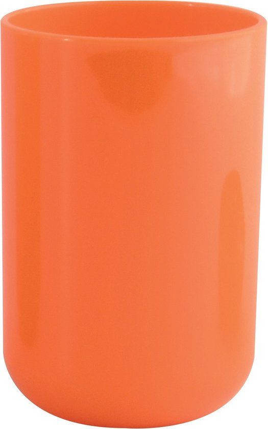 MSV Porto Drinkbeker/Tandenborstelhouder - Oranje - 7 x 10 cm