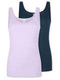 Schiesser Dames Top Modal Essentials 2-Pack Effen Ronde Hals Aansluitend Assorti 1