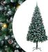 vidaXL Sapin de Noël artificiel Vert 240 cm PVC et Acier et Plastique