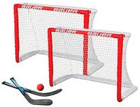 Bauer Hockey Knee Set Hockeydoel 2 Eenheden Rood Polyester