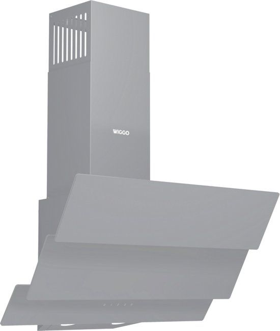 Wiggo WE-E633G(G) - 60cm Angled Cooker Hood - Grey