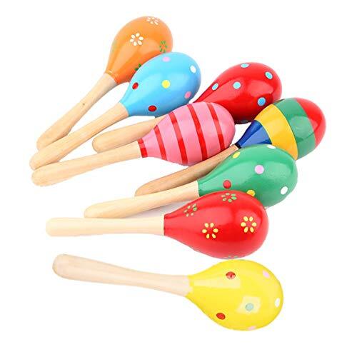 JZK 8 houten maraca rammelt met schudbeker percussie musical educatief