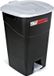 Bac de déchets de 60 litres avec pédale - Design gris