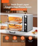 Latios Four à pizza électrique - Double chambre - 2x2500W - 450°C
