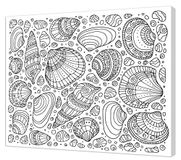 pintcolor 7168.0 Frame met Bedrukte Canvas Kleur, Fir Hout/Katoen, Zwart/Wit, 50 x 40 x 3,5 cm
