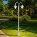 Lindby Madea buitenlamp, wit, 2-lamps, 213 cm, E27, IP44