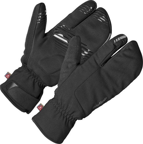 GripGrab Nordic 2 Windproof Strenge Winter Lobster Fietshandschoenen - Zwart - Unisex - Maat S