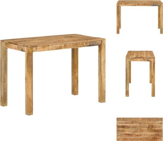VidaXL Eettafel 110x55x76 cm massief mangohout