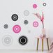 Sticker Mural Kit 13 Cercles Noir