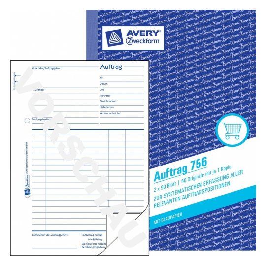 Avery 756 - Zakelijke registers - wit, blauw
