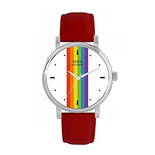 Toff London Pride Lineaire witte wapenstokken Horloge 5059656673972