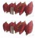Decoris Kersthangers dennenappels - 12x st - rood - glitter - 8 cm - kunststof