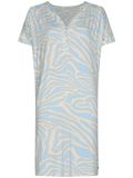 Pastunette Premium Nachthemd Skyway Ecovero Viscose Blauw/Ecru Maat 54