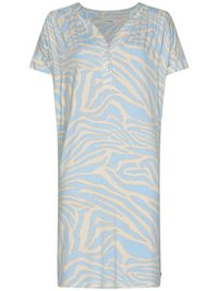 Pastunette Premium Nachthemd Skyway Ecovero Viscose Blauw/Ecru Maat 54