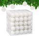 Relaxdays set de 100 boules de Noël - Ø 6 cm - mat - kunststof - blanc