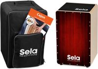 Sela SE-060 Varios Cajon Red bundel met rugzak, cajon-pad en lesmateriaal