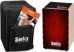 Sela SE-060 Varios Cajon Red bundel met rugzak, cajon-pad en lesmateriaal