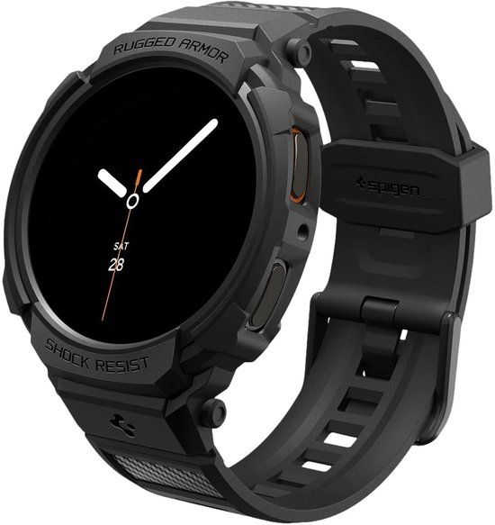 Spigen Rugged Armor Pro Bandje Voor Samsung Galaxy Watch 8 44Mm Bescherming