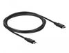 DeLOCK 86980 USB4 Gen 2x2 USB-C kabel 2 m Zwart